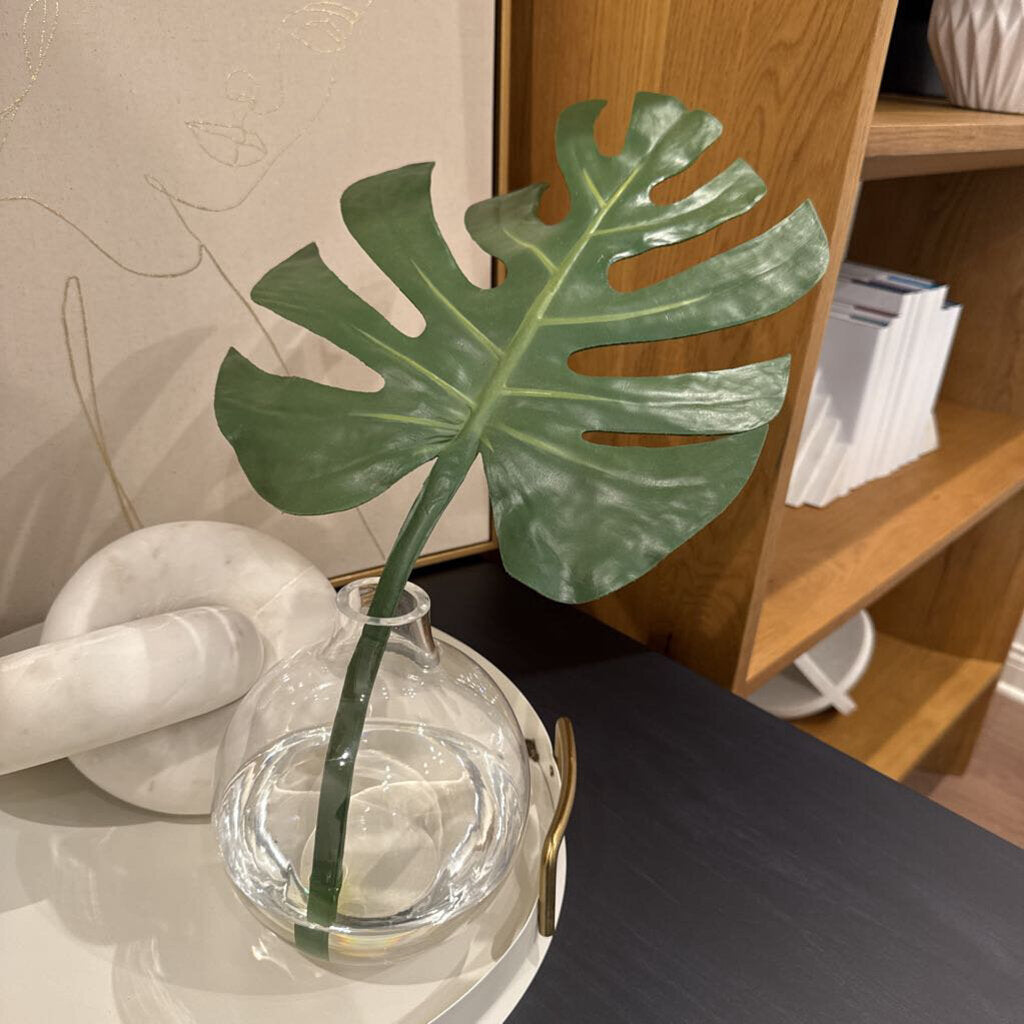 Palm Leaf in Glass Vase