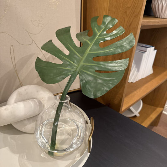 Palm Leaf in Glass Vase