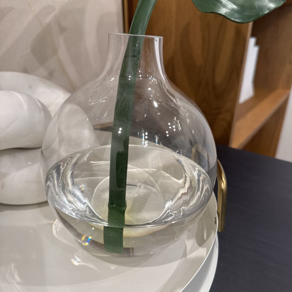 Palm Leaf in Glass Vase