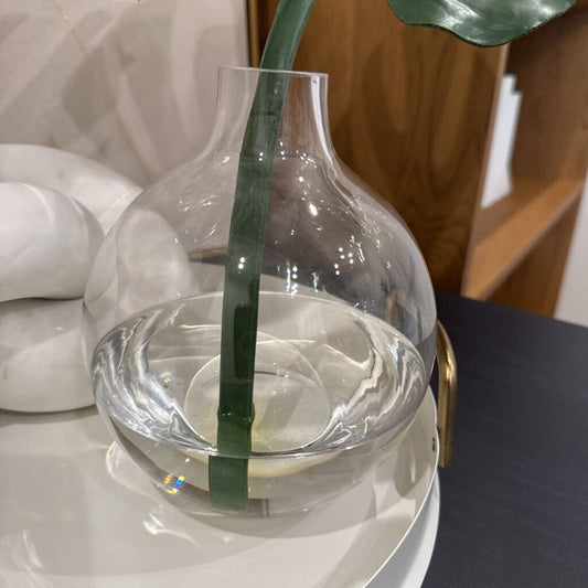 Palm Leaf in Glass Vase