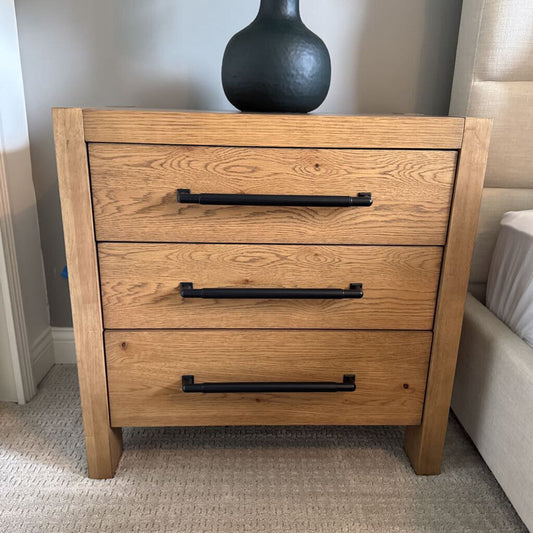 Shun Wood 3 Drawer Nightstand