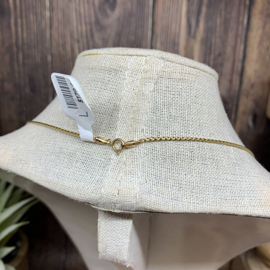 10k & Diamond Key Necklace
