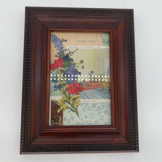 Pressed Floral Collage in Frame
