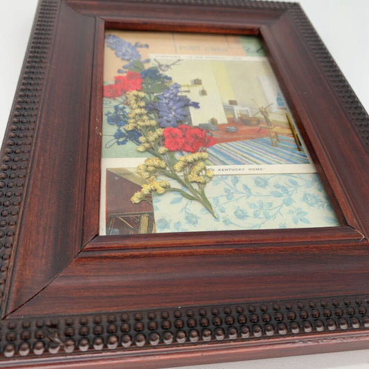 Pressed Floral Collage in Frame