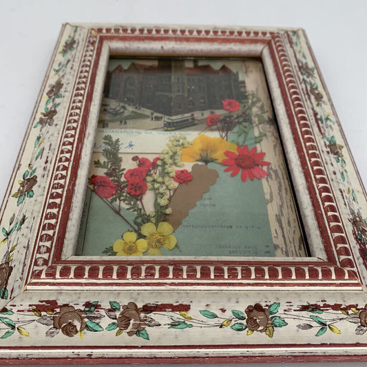 Pressed Floral Collage in Frame
