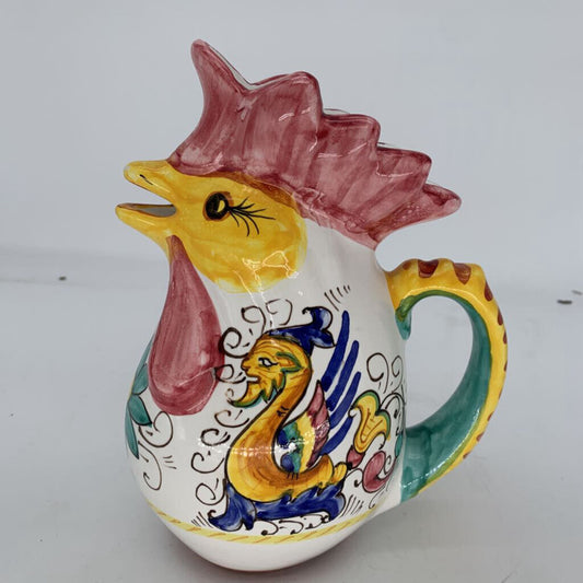 Hand Painted Chicken Pitcher