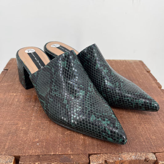 Steven Snake Print Mules