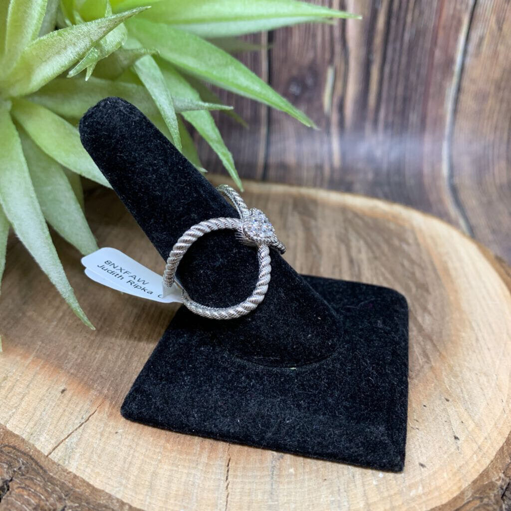 Judith Ripka Cross Over Heart Ring