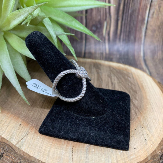 Judith Ripka Cross Over Heart Ring