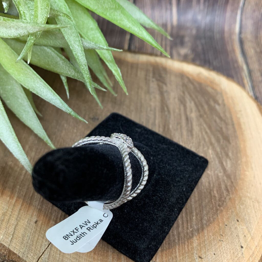 Judith Ripka Cross Over Heart Ring