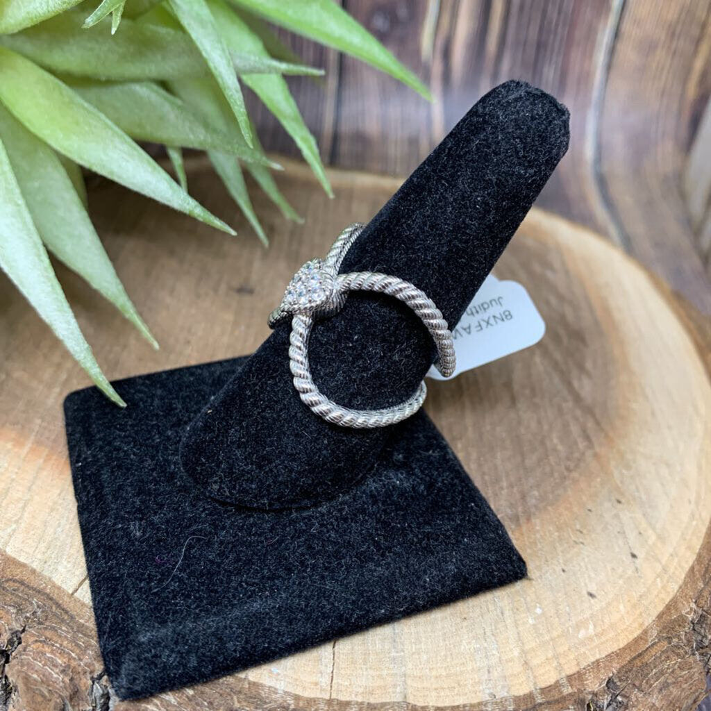 Judith Ripka Cross Over Heart Ring