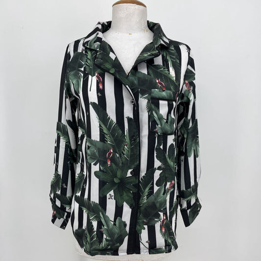 Plush L/s Floral Shirt, Shorts