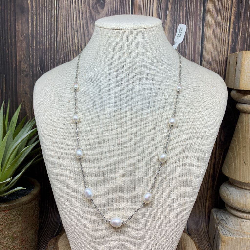 Honora Sterling and Pearl Necklace