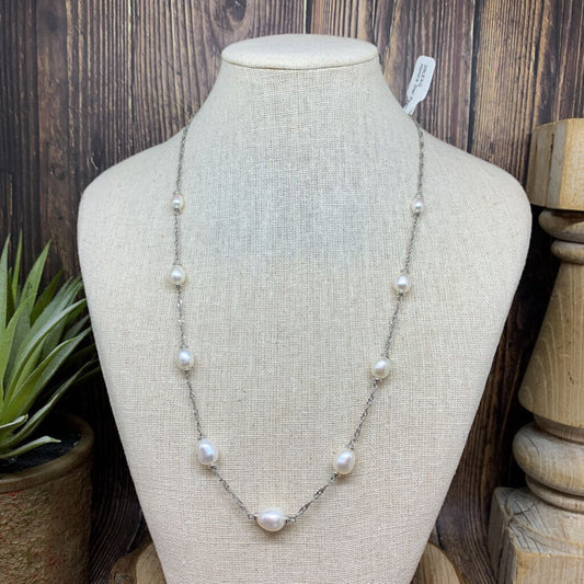 Honora Sterling and Pearl Necklace
