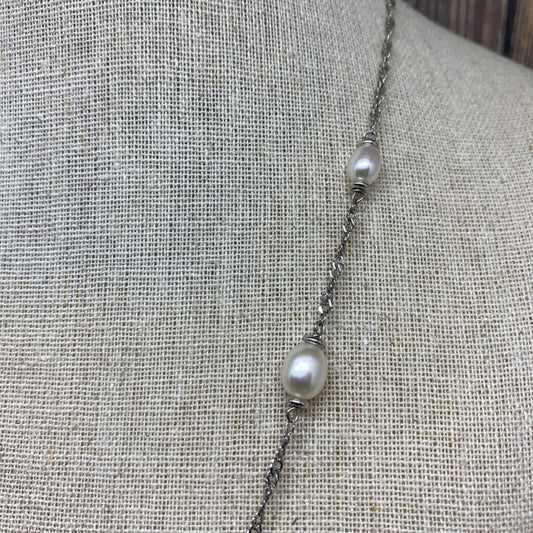 Honora Sterling and Pearl Necklace