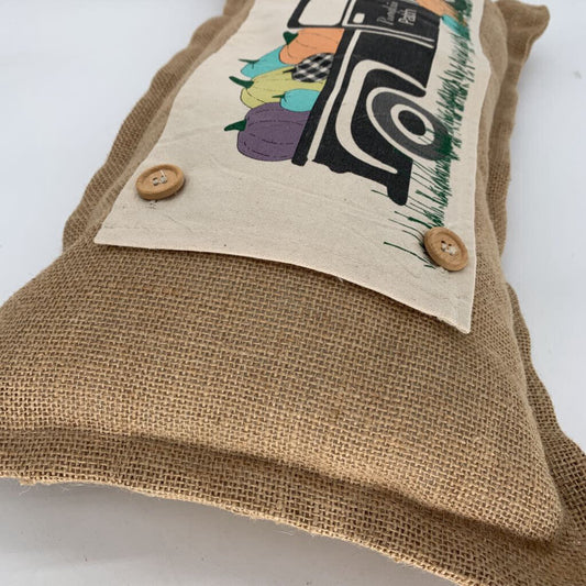Burlap Pillow w/ Interchangeable Panels