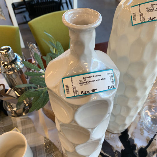 Dimpled Ceramic Vase