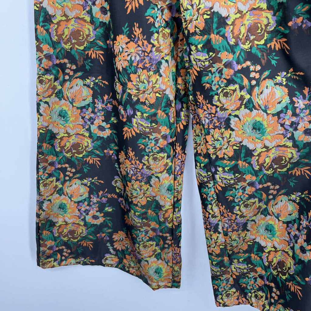 Anthropologie Floral Brocade Pants