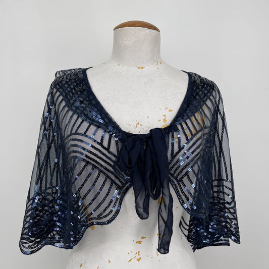 Sheer Sequin Cape
