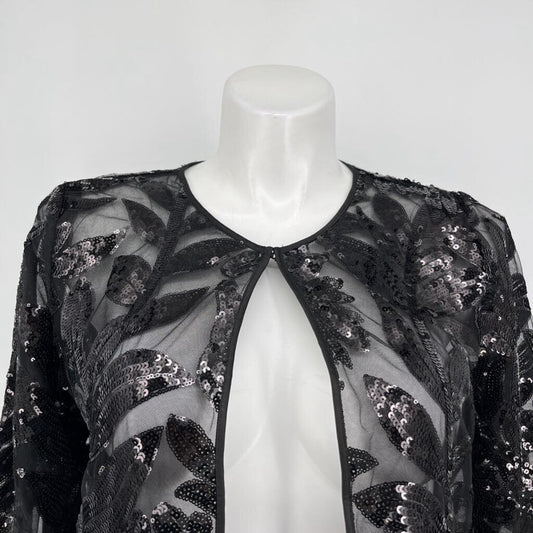 Chicos Sheer Sequin Evening Jacket