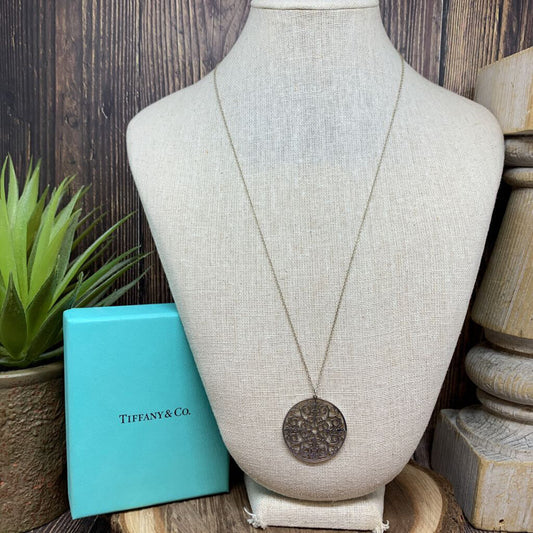 Tiffany Silver Enchant Medallion Necklace