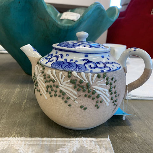 Textured Ceramic Tea Kettle
