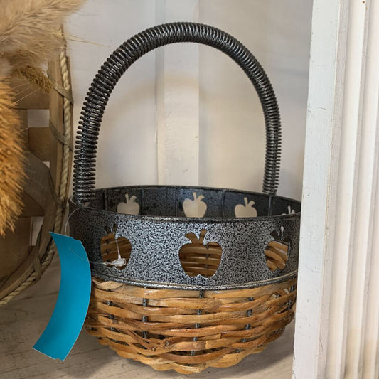 Metal Apple Woven Basket