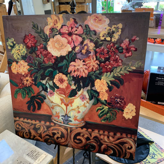 Flower Bouquet in Vase Canvas Print