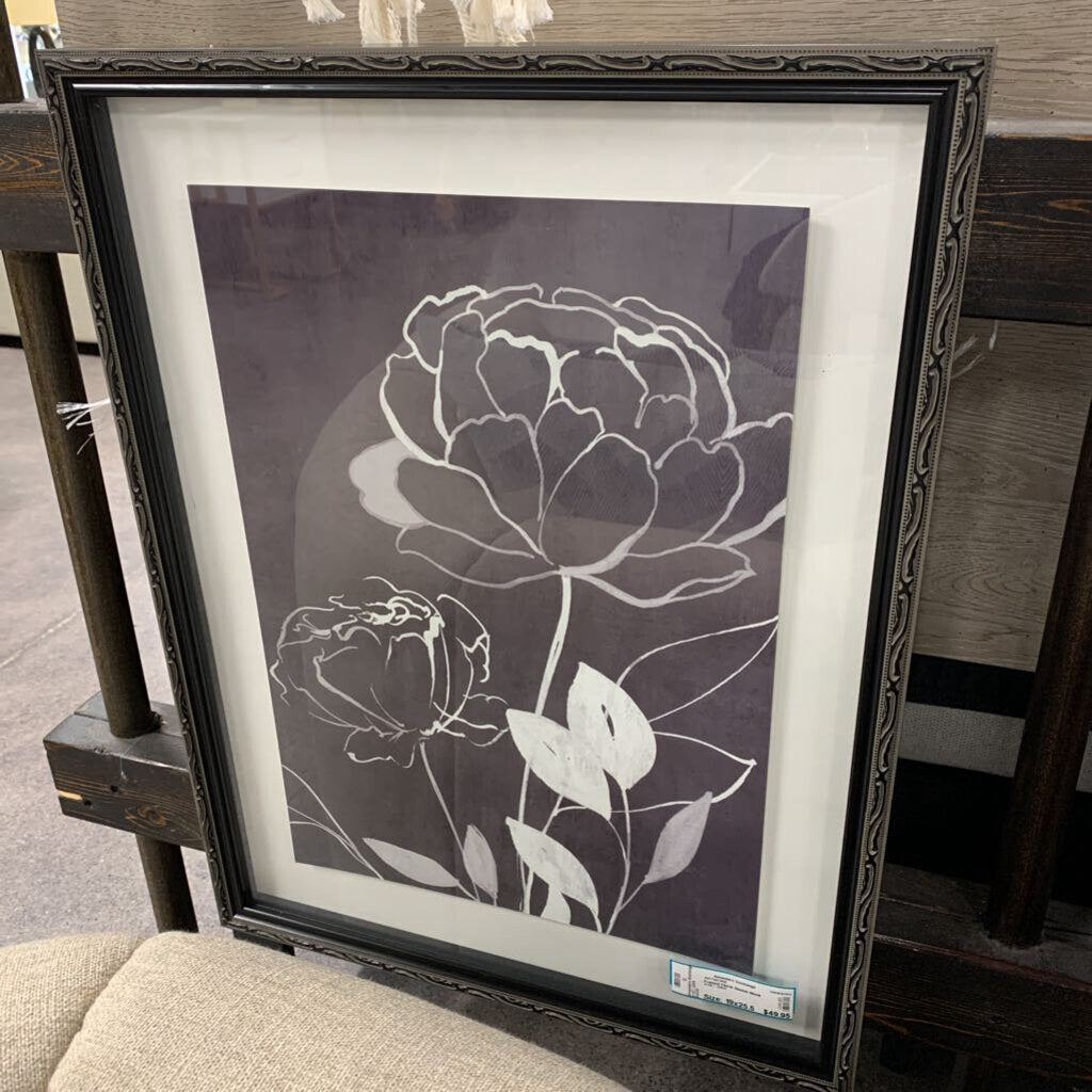 Framed Floral Sketch