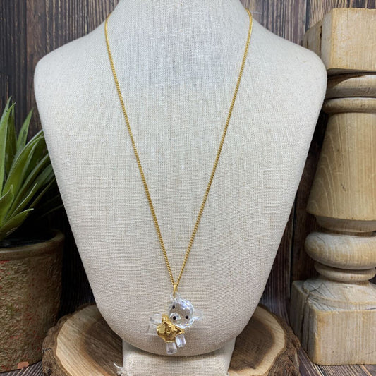Swarovski Crystal Bear Necklace