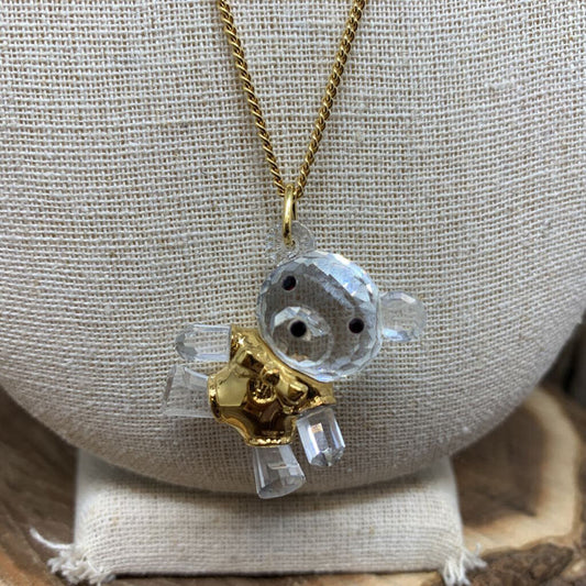 Swarovski Crystal Bear Necklace