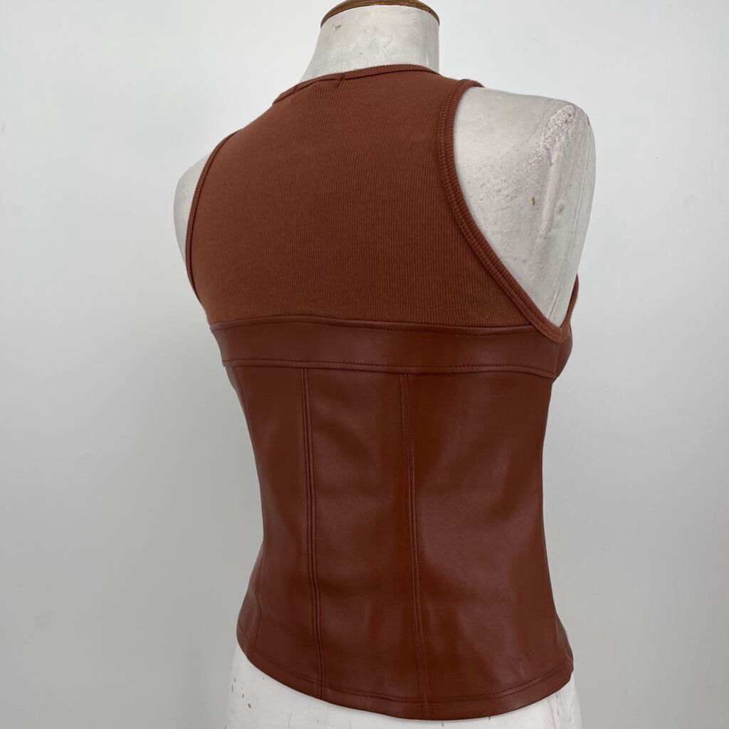LA made Faux Leather Shirt