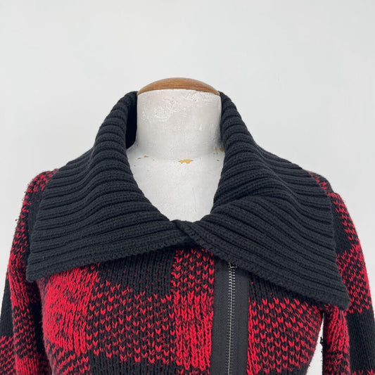 Dex Plaid Knit Zip Jacket
