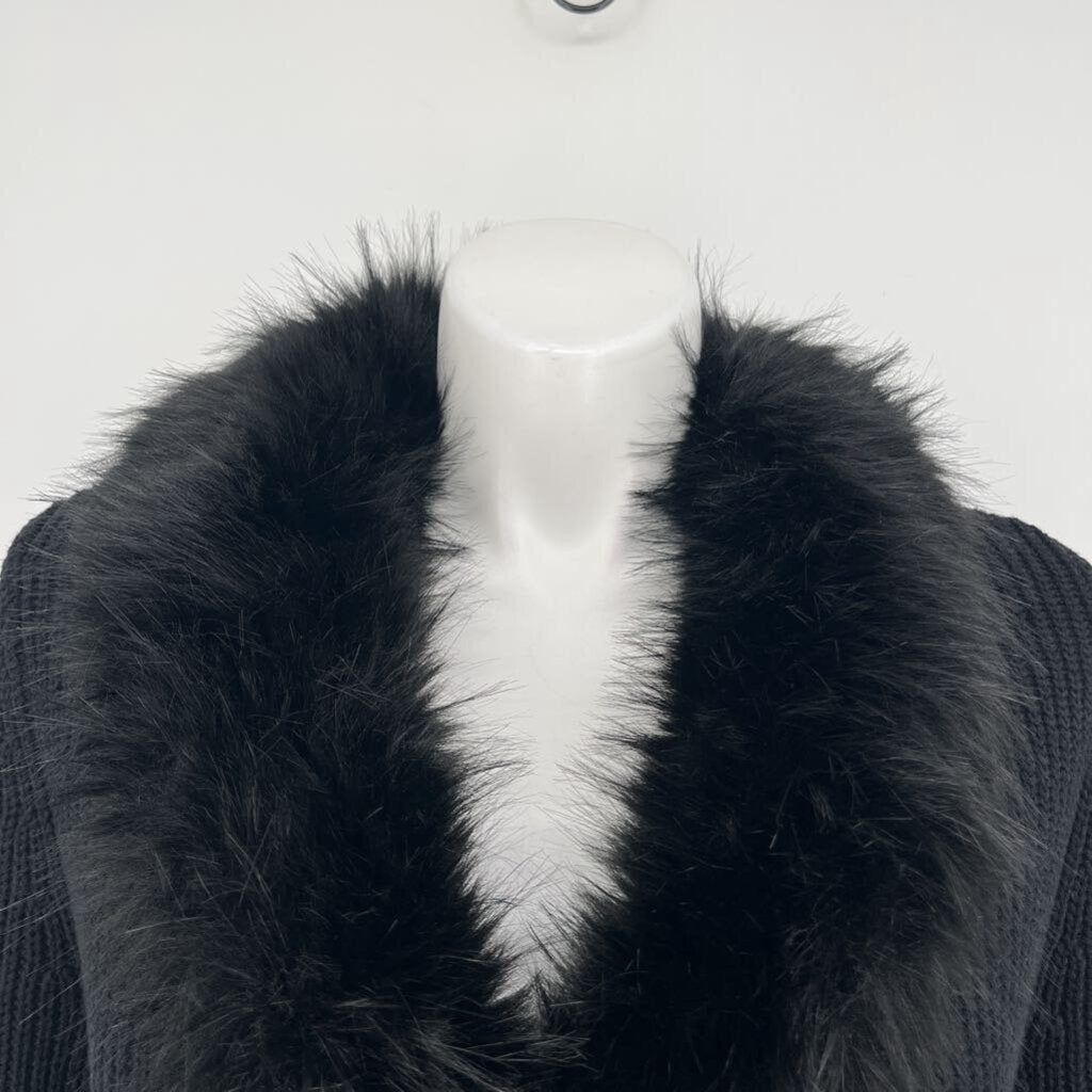 Collection Faux Fur Collar Cardigan