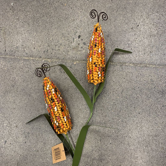Metal Color Corn on Stem