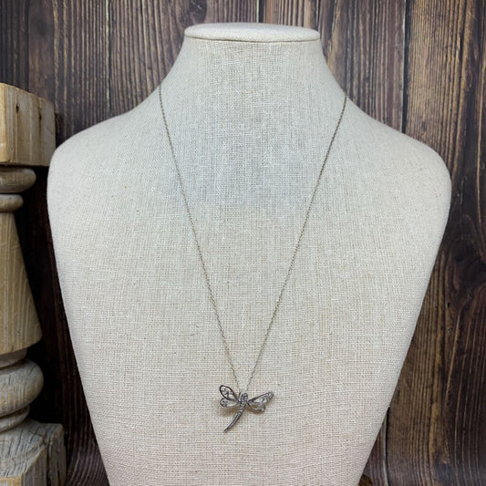 Sterling & Diamonds Dragonfly Necklace