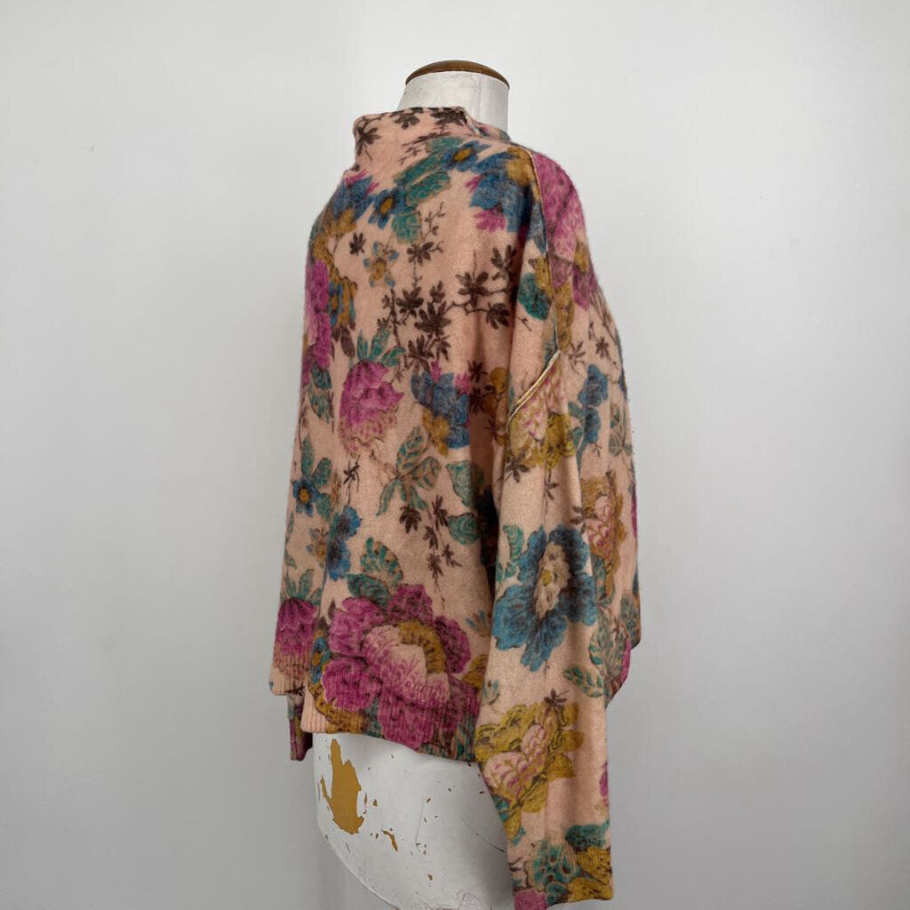 Pilcro L/s Floral Cashmere Sweater