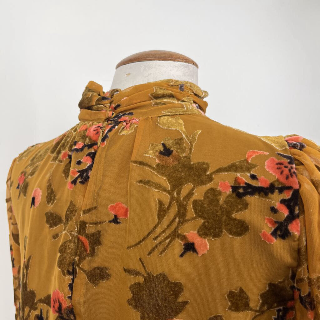 French Connection Floral Velvet Shirt