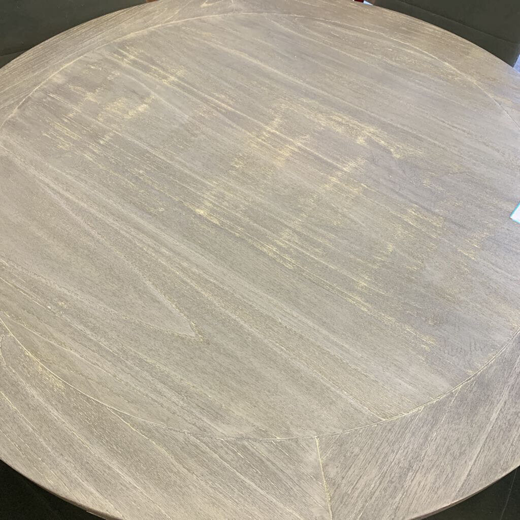 Round Table & 4 Green Chairs