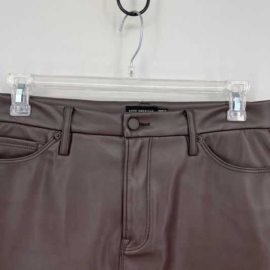 Good American Faux Leather Skirt