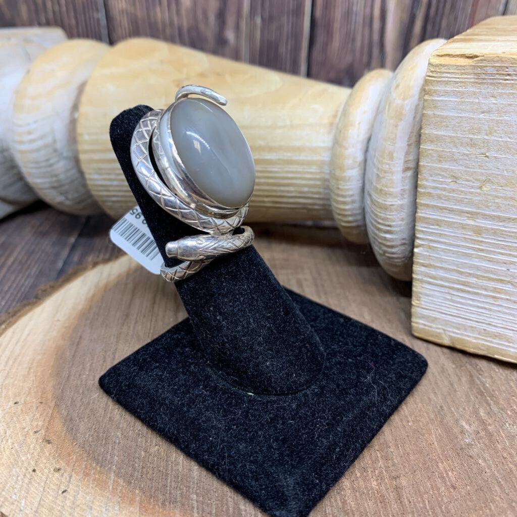 Snake Gem Sterling Ring