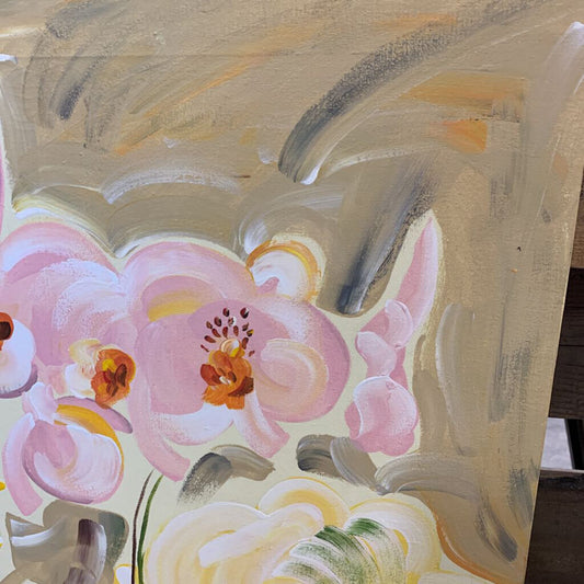Hand Painted Orchids on Canvas