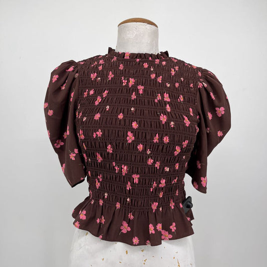WAYF s/s smocked Shirt