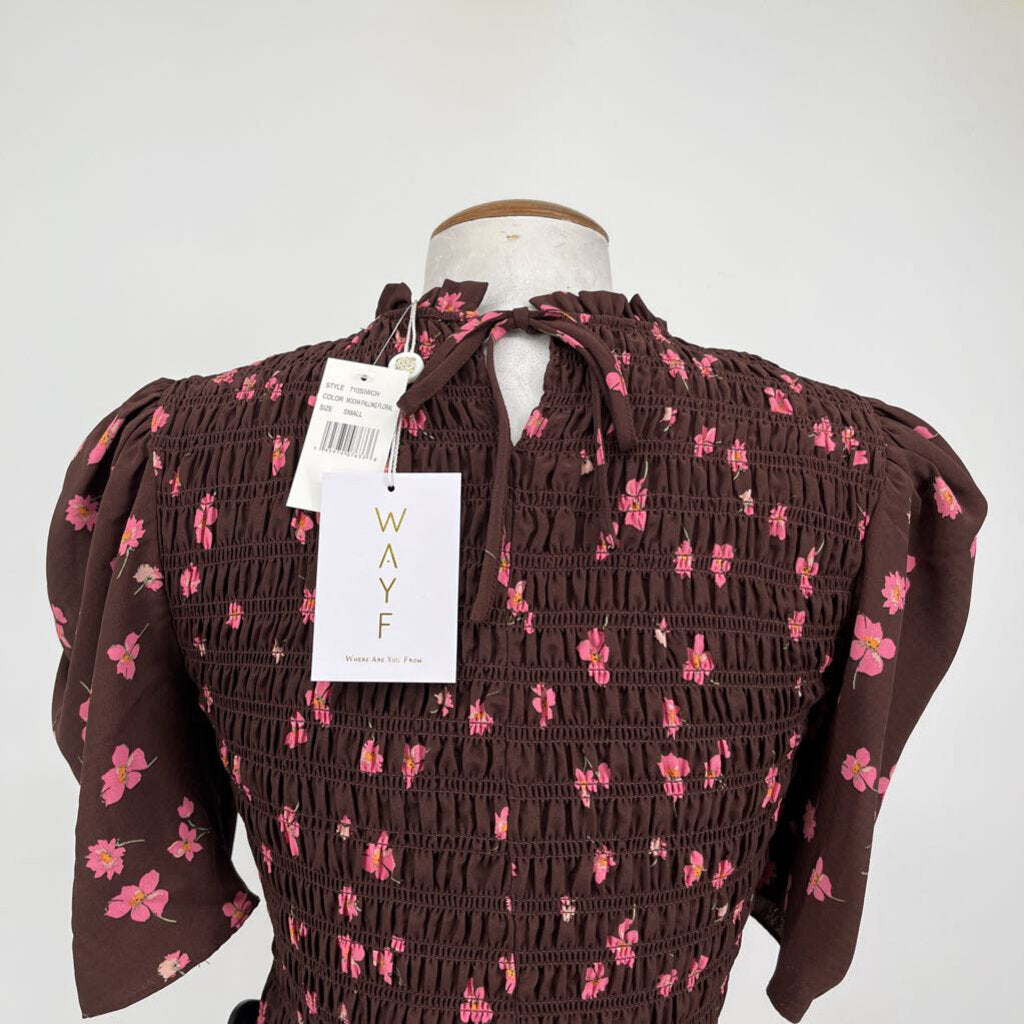 WAYF s/s smocked Shirt