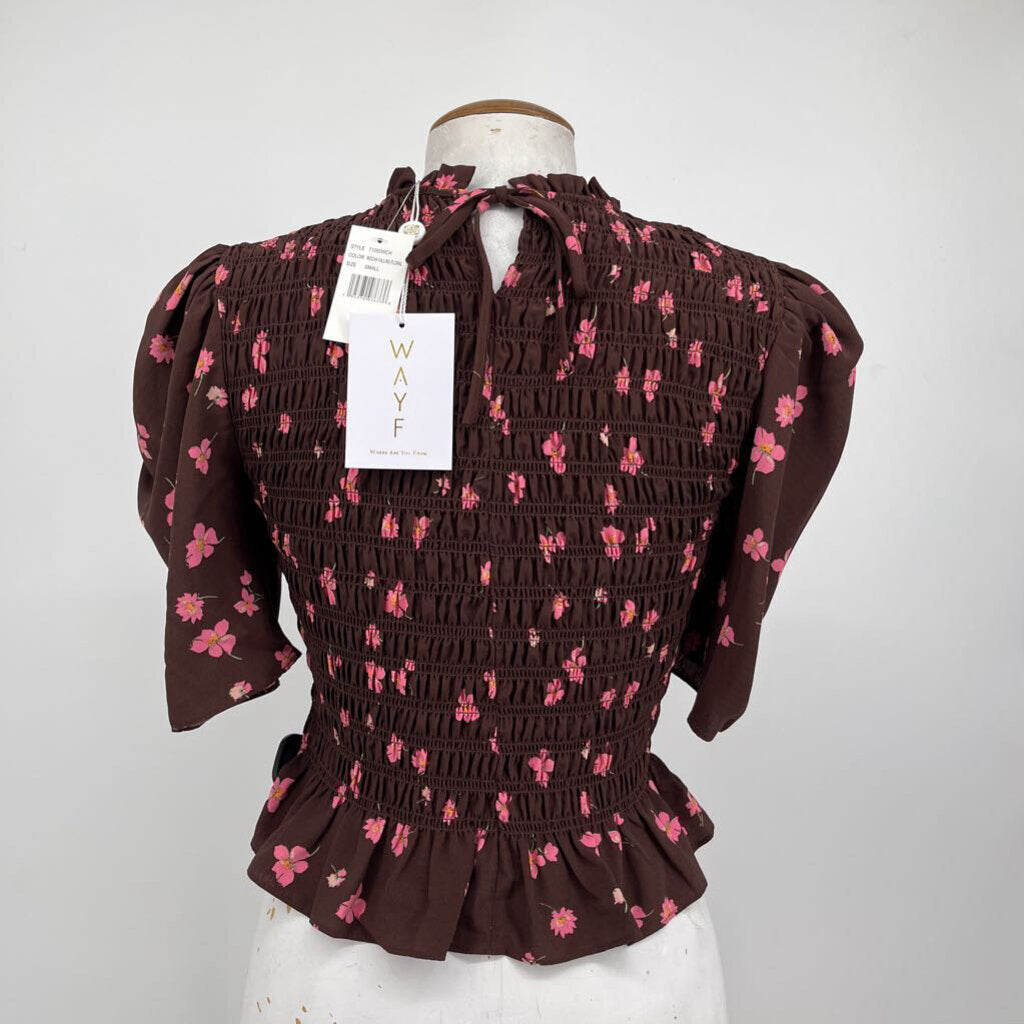 WAYF s/s smocked Shirt