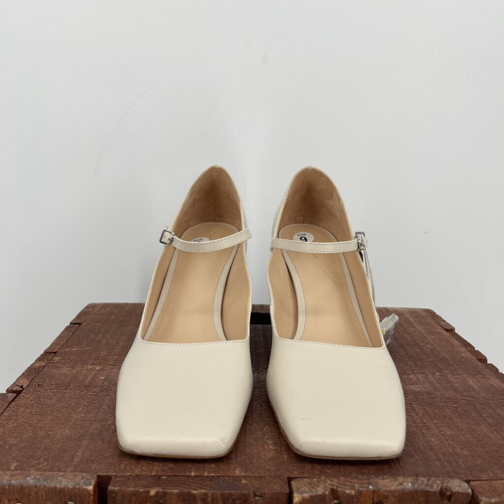 Anthropologie square toe Heels