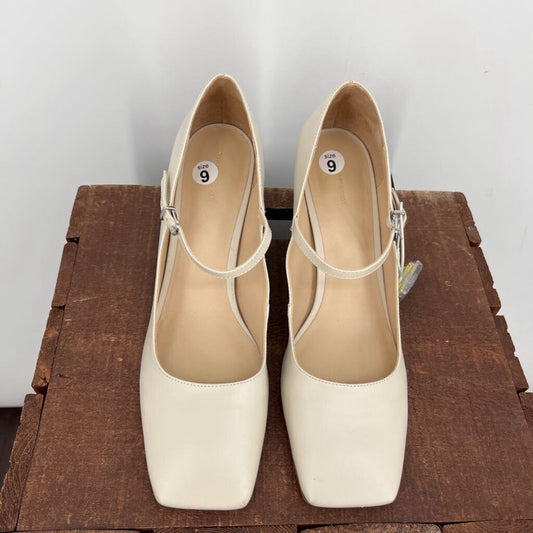 Anthropologie square toe Heels