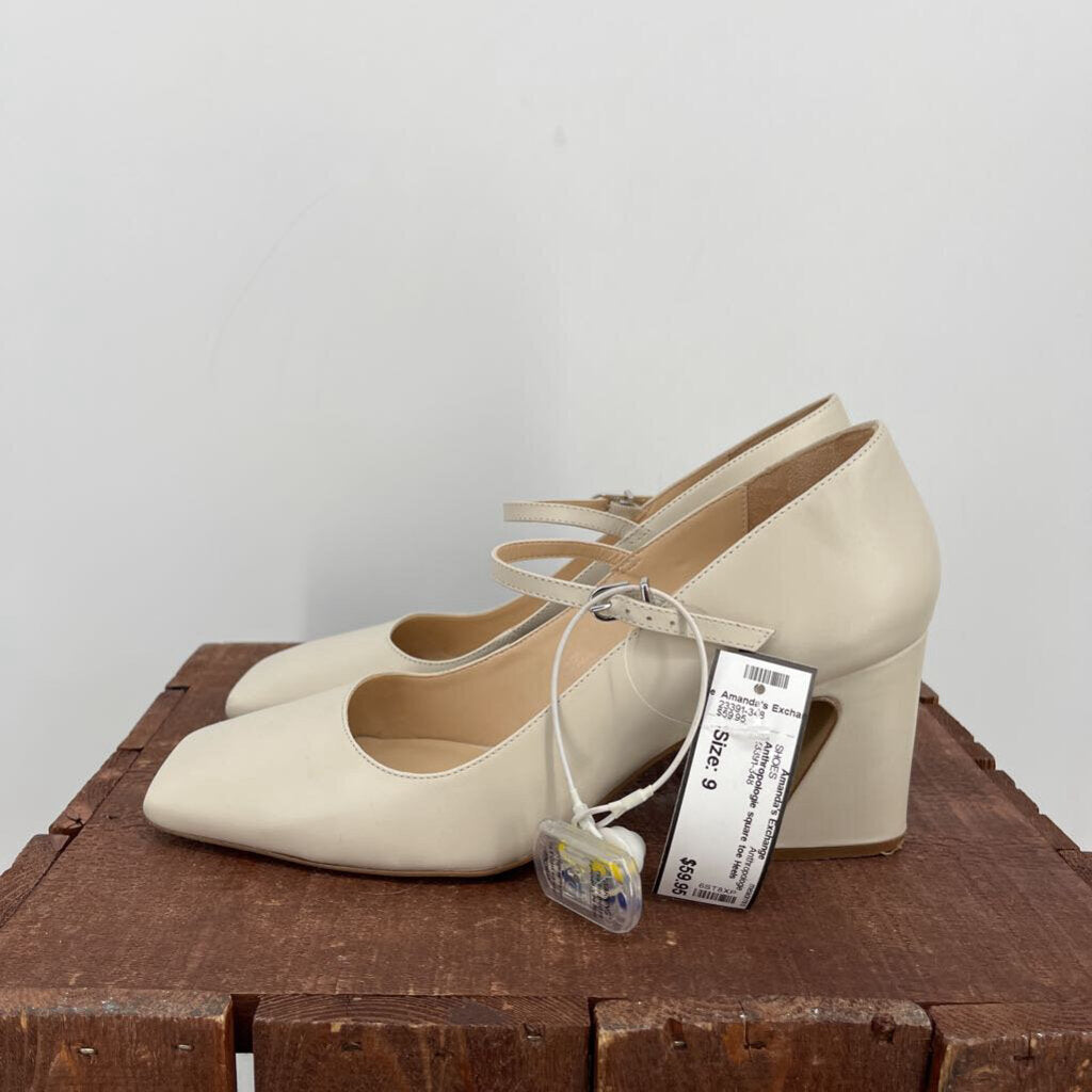 Anthropologie square toe Heels