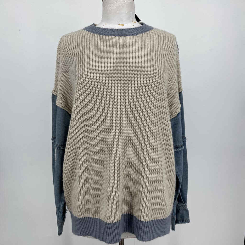Easel Denim Slv Sweater