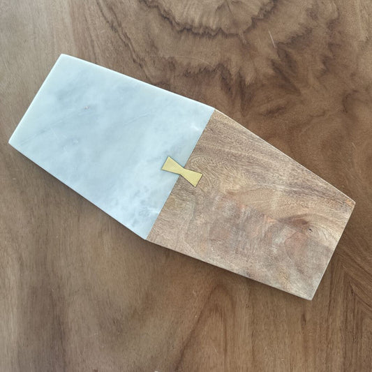 Crate & Barrel Wood/Marble Cutting Board